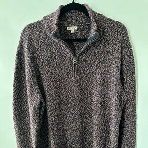 Red & Blue XL Merona Quarterzip Sweater  100% Cotton